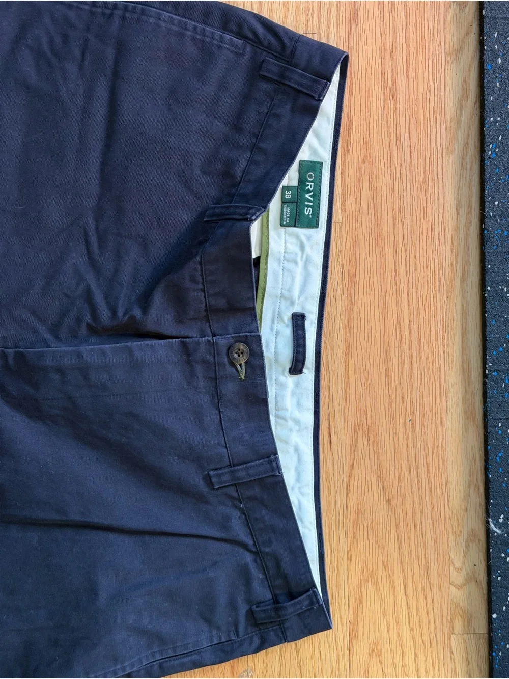 Orvis Navy Blue Cotton Chinos